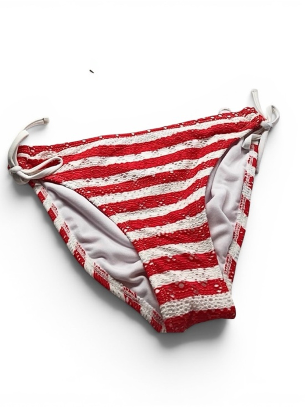 Red/White Stripe Crochet Bottoms